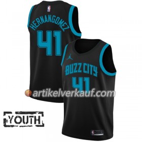 NBA Charlotte Hornets Trikot Willy Hernangomez 41 2018-19 Jordan Brand City Edition Schwarz Swingman - Kinder